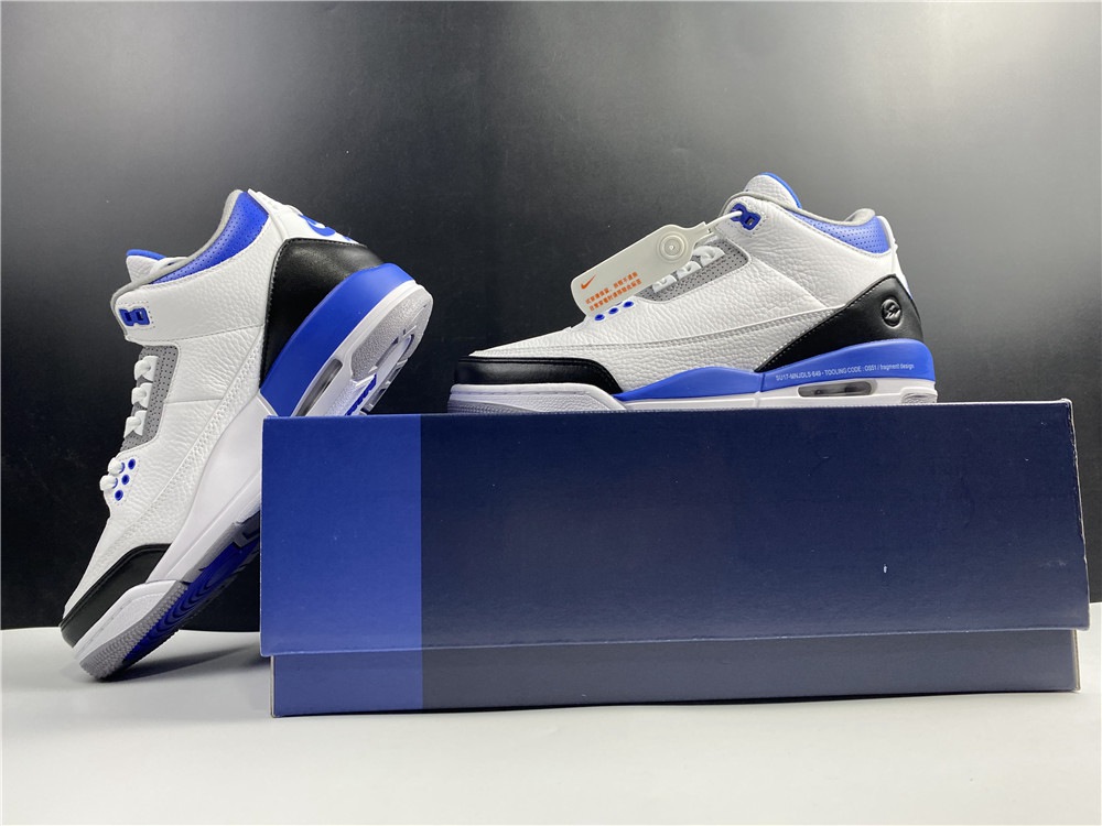 Fragment x Air Jordan 3 White/Royal Blue