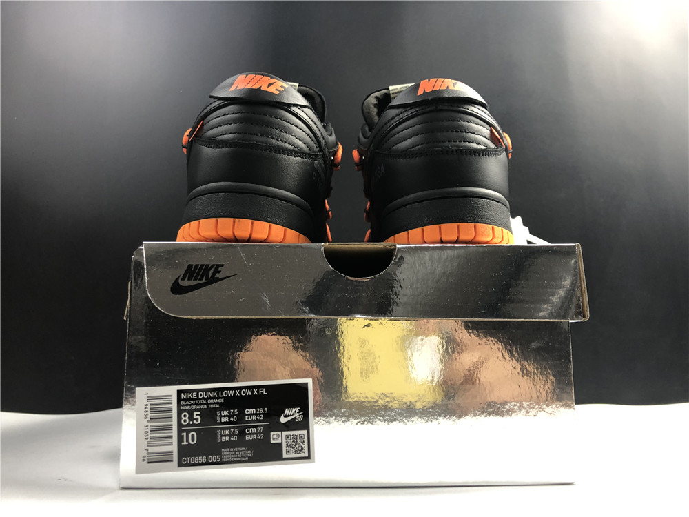 Off-White SB Dunk Black Orange CT0856-002
