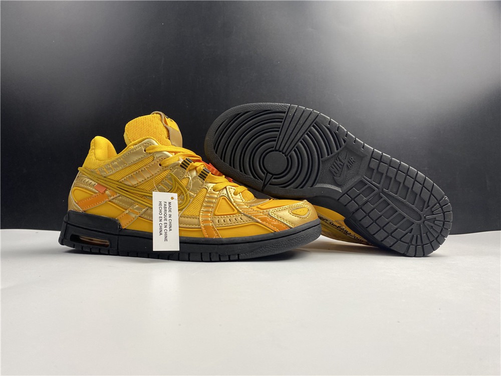 OFF-WHITE x Nike Air Rubber Dunk "University Gold"