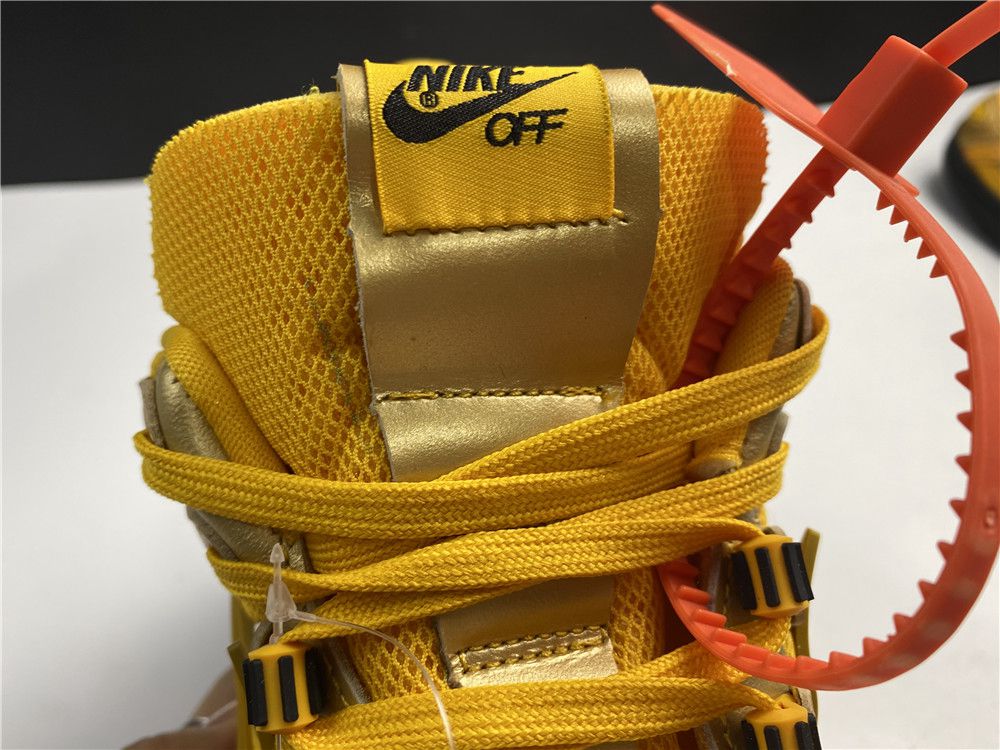 OFF-WHITE x Nike Air Rubber Dunk "University Gold"