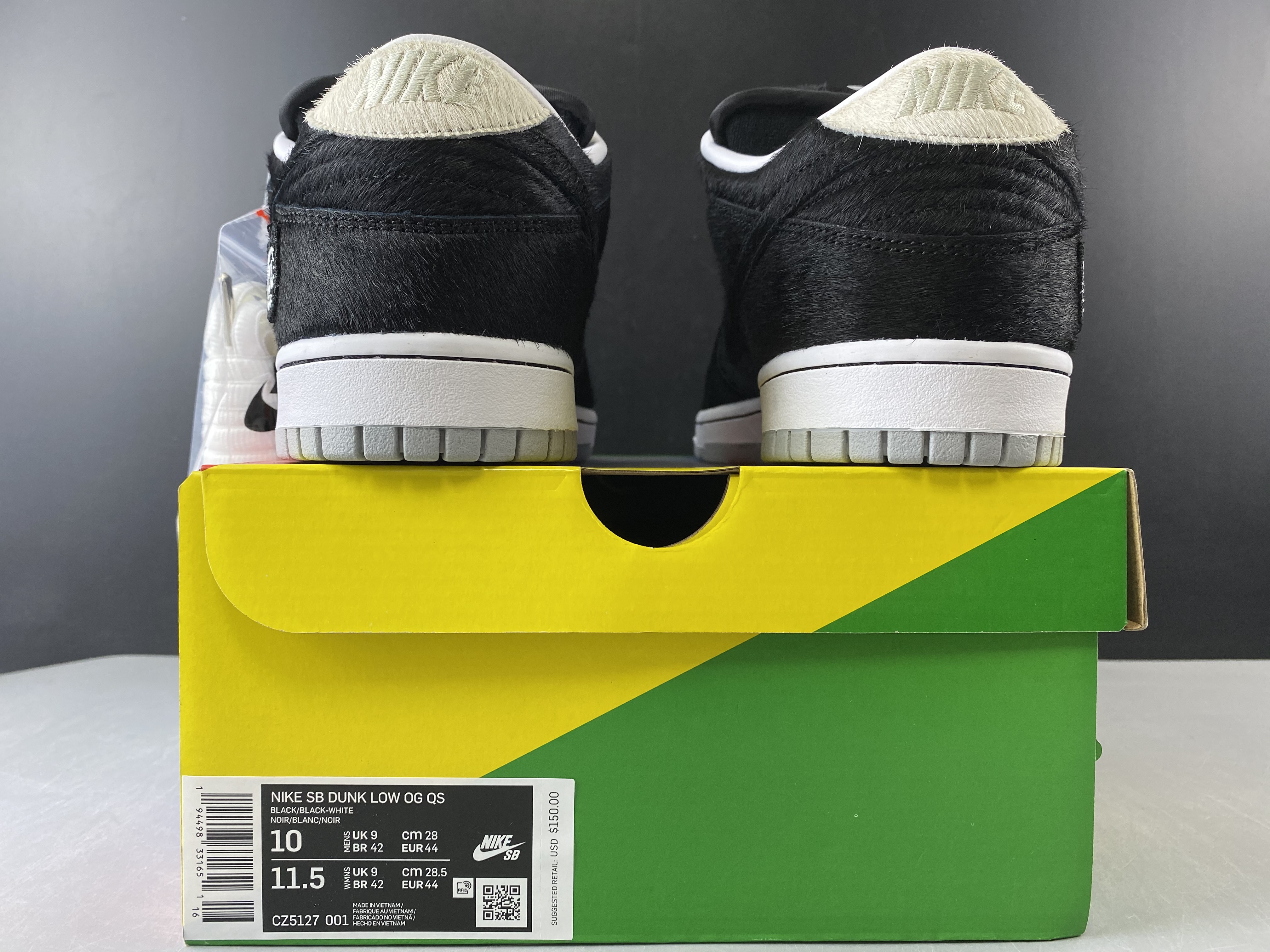 SB Dunk Low Black White Sneakers CZ5127-001