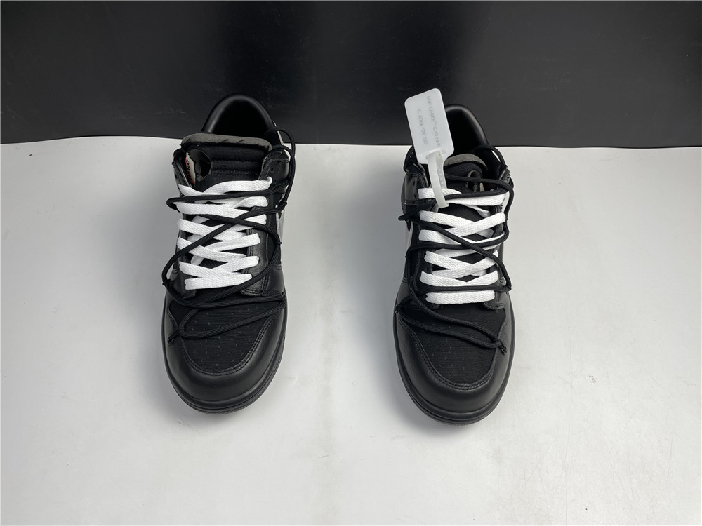 Off-White x Nike Dunk Low "The 50" In Black/Silver