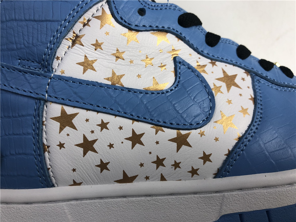nike sb dunk high S*p*e white blue