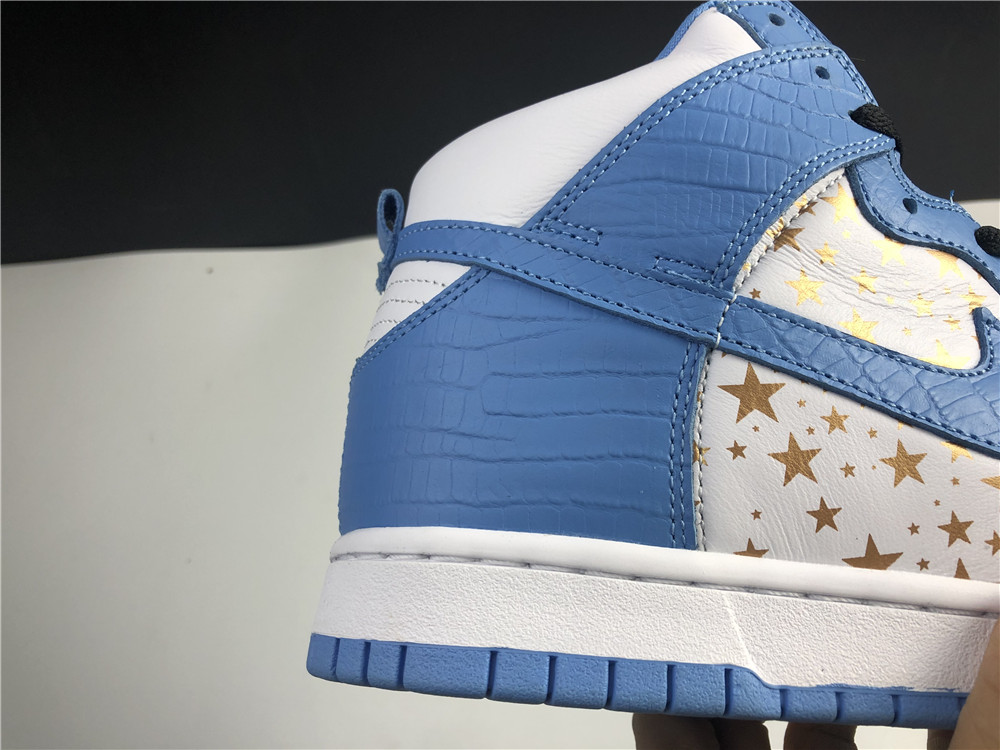 nike sb dunk high S*p*e white blue