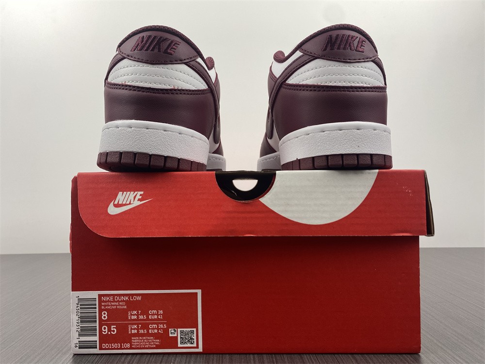 Nike Dunk Low Bordeaux White/Bordeaux