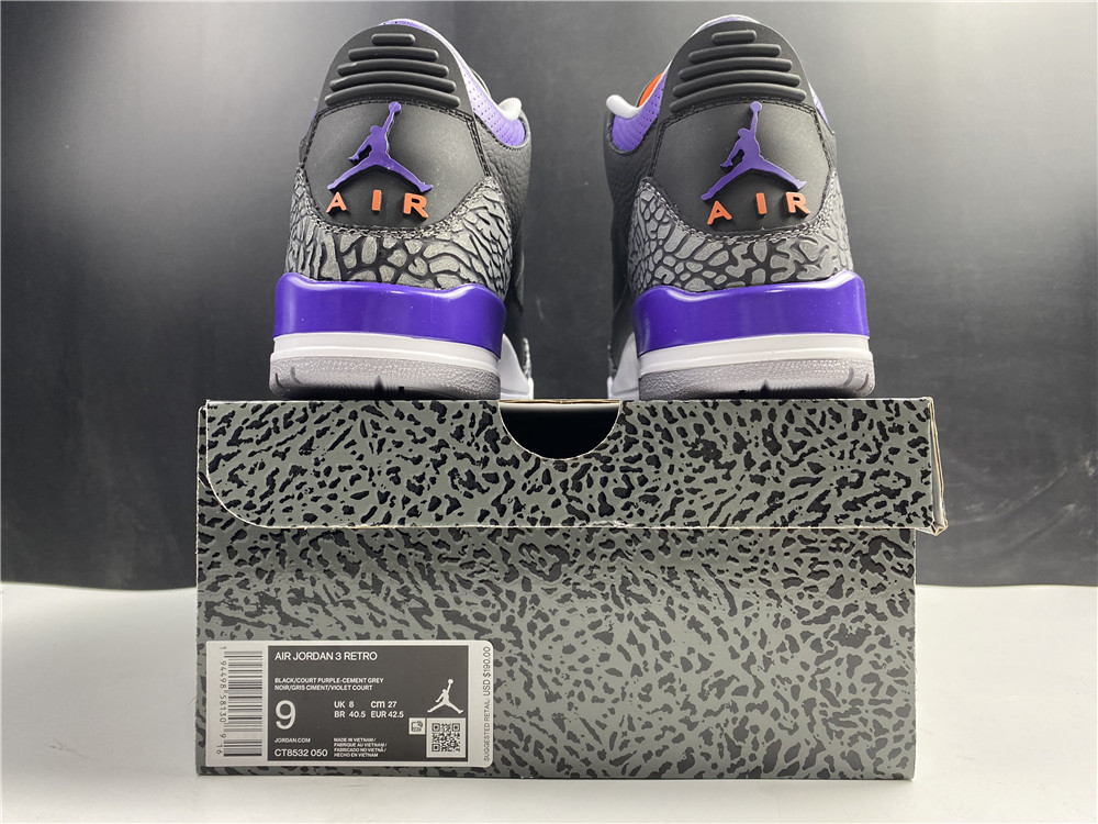Air Jordan 3 Retro Black Purple