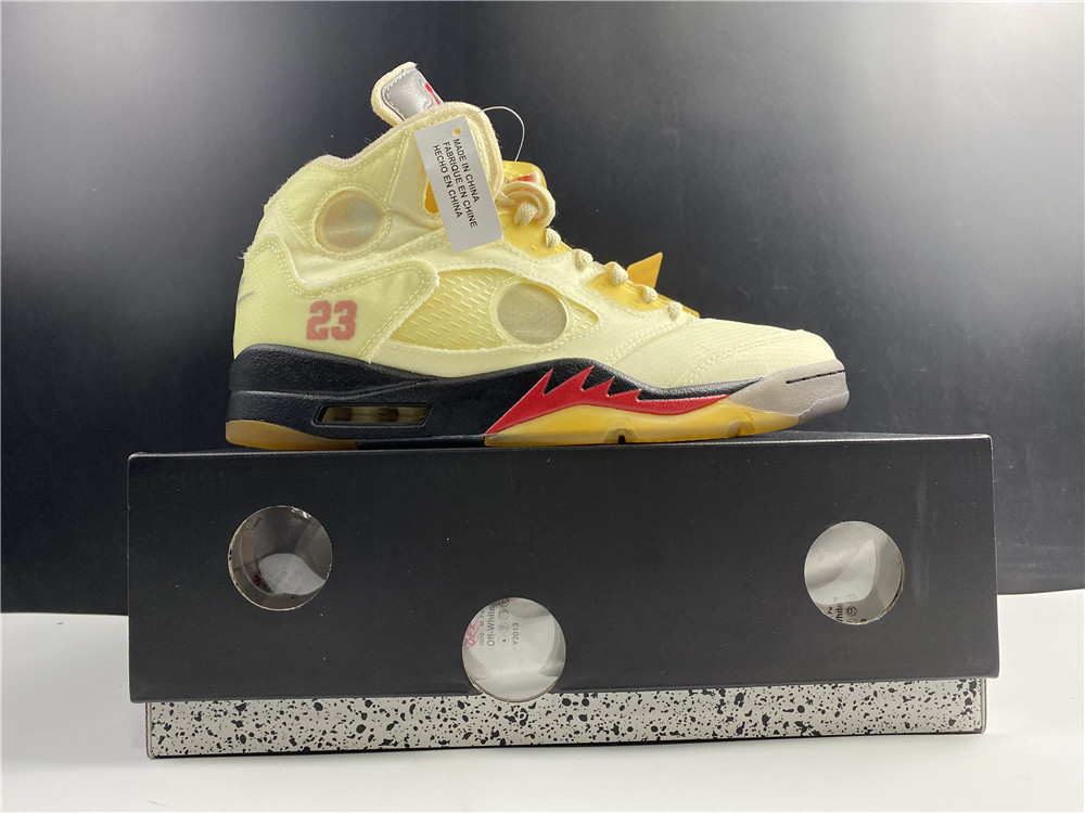 OFF-WHITE x Air Jordan 5 “Sail” DH8565-100