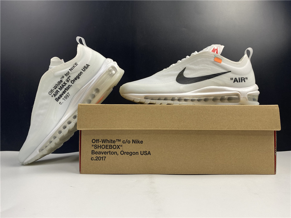 OFF-Nike Air Max 97 white shoes AJ4585-100