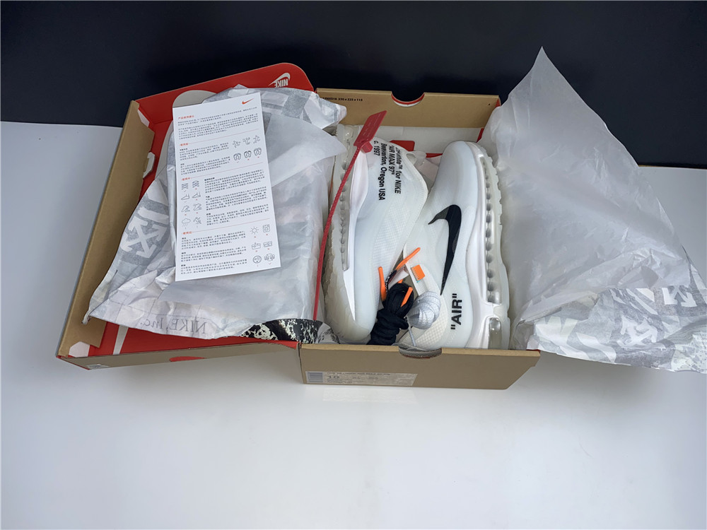 OFF-Nike Air Max 97 white shoes AJ4585-100