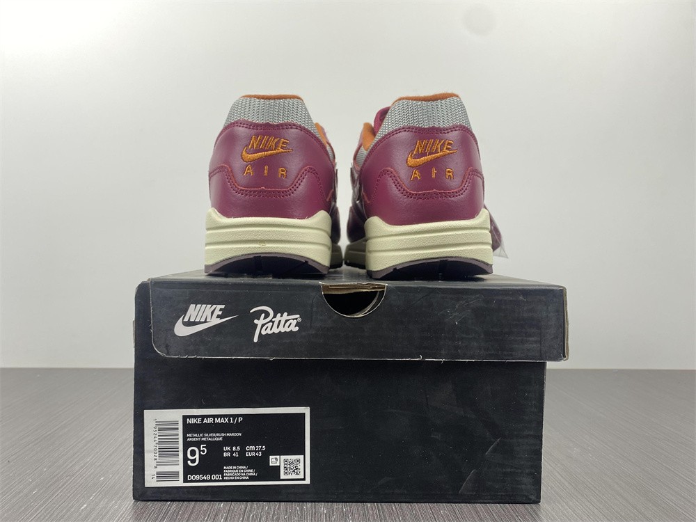 Nike Air Max 1 Patta Waves Rush Maroon (with Bracelet)