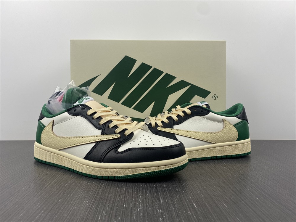 Fragment x Travis Scott x Air Jordan 1 Retro Low Green Black White