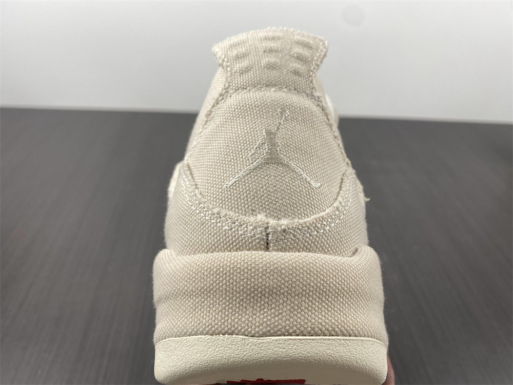 Air Jordan 4 Womens Canvas Sail Cement Grey
