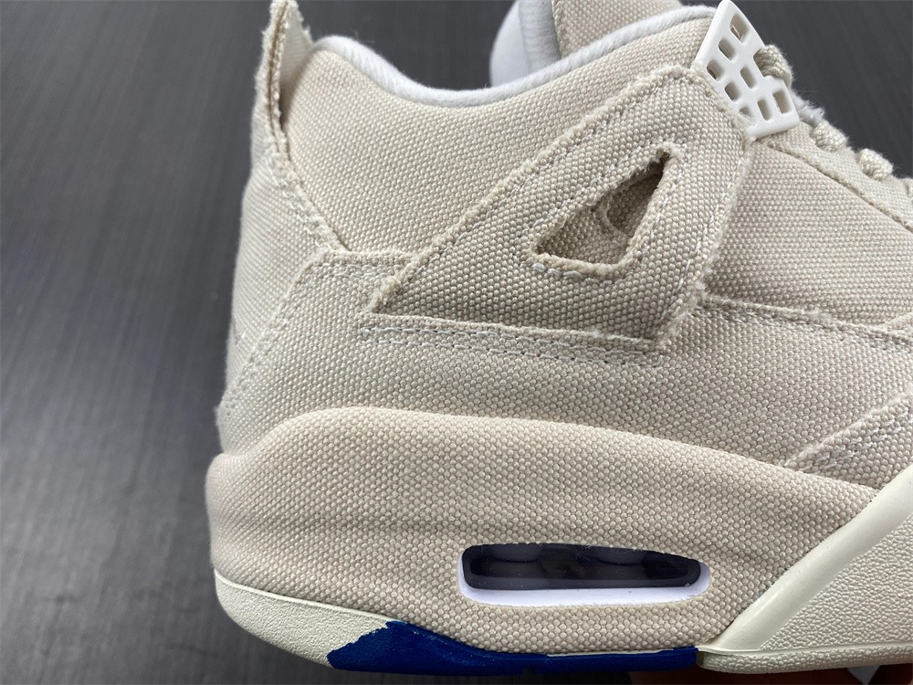 Air Jordan 4 Womens Canvas Sail Cement Grey