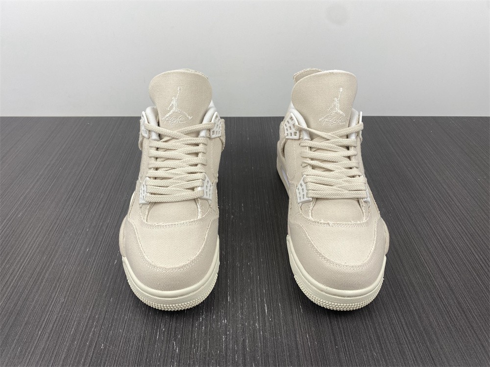 Air Jordan 4 Womens Canvas Sail Cement Grey