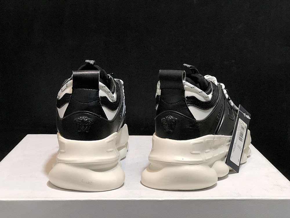 V*ersace CHAIN REACTION SNEAKERS BLACK&WHITE&RED