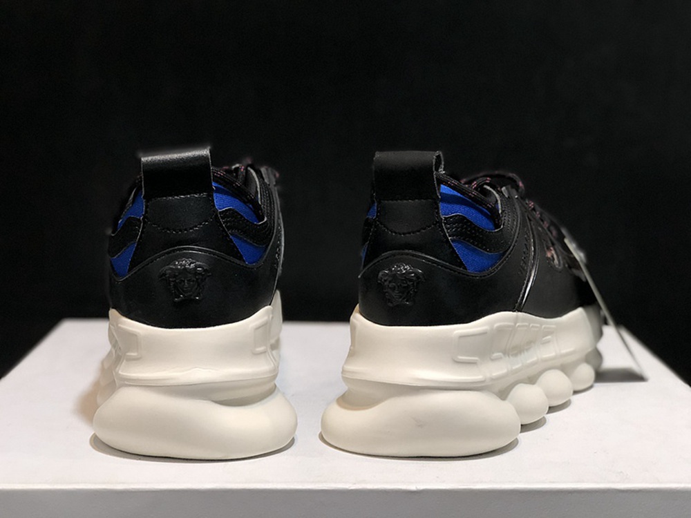 V*ersace CHAIN REACTION SNEAKERS BLACK&WHITE&RED