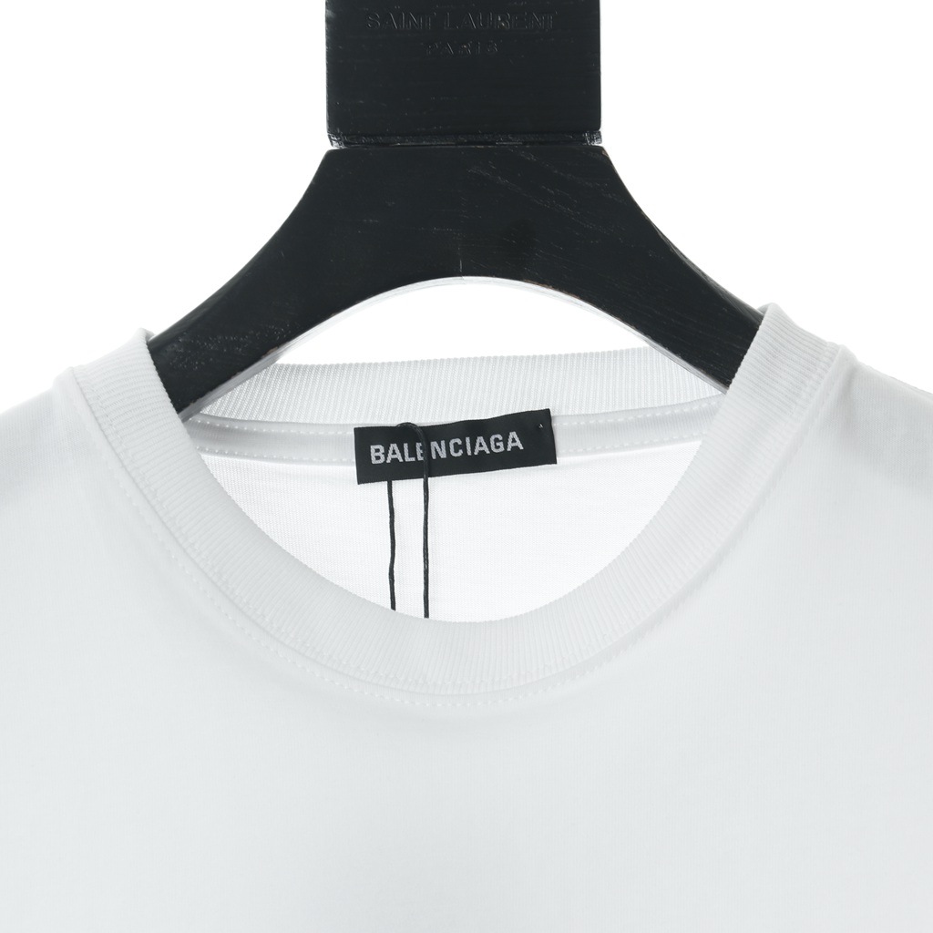 Ba*len*cia*ga blcg 22fw letter r logo printed short sleeve