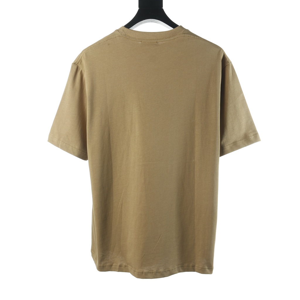 Ba*len*cia*ga blcg crown wheat lock button print short sleeve t-shirt