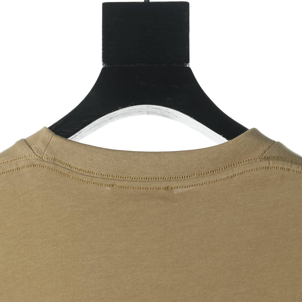 Ba*len*cia*ga blcg crown wheat lock button print short sleeve t-shirt
