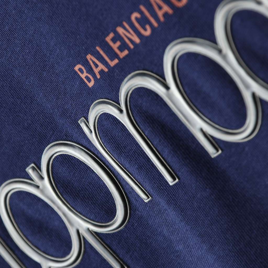 Ba*len*cia*ga blcg 20ss top model text patch short sleeves
