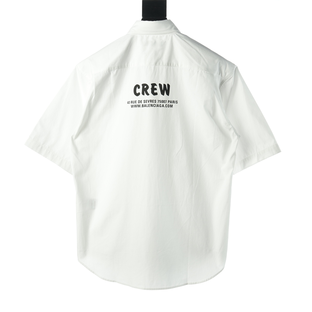 Ba*len*cia*ga blcg 20fw crew limited short-sleeved shirt