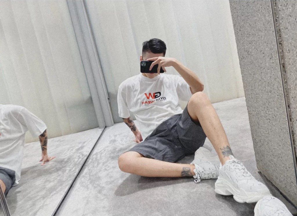 Ba*len*cia*ga blcg 20ss gw gym wear letter print short sleeve