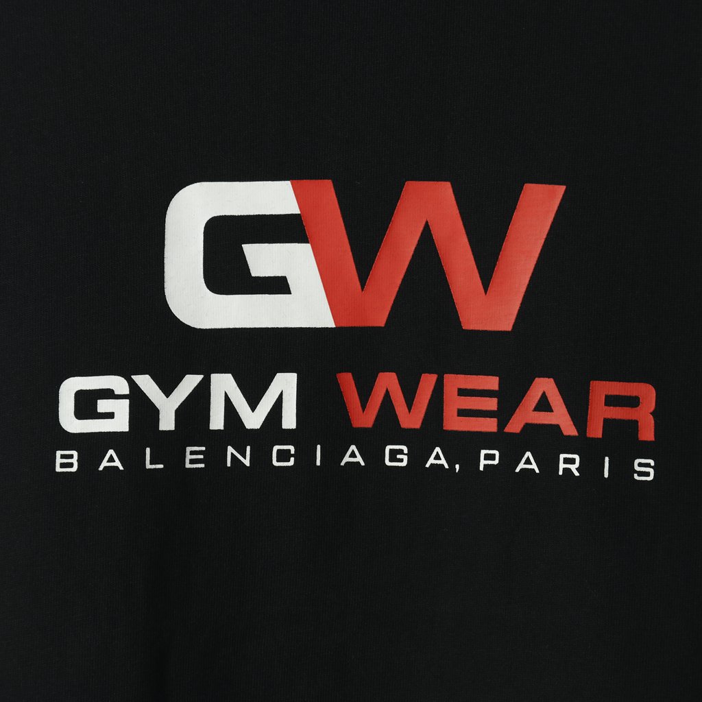 Ba*len*cia*ga blcg 21ss gw gym wear letter print short sleeve