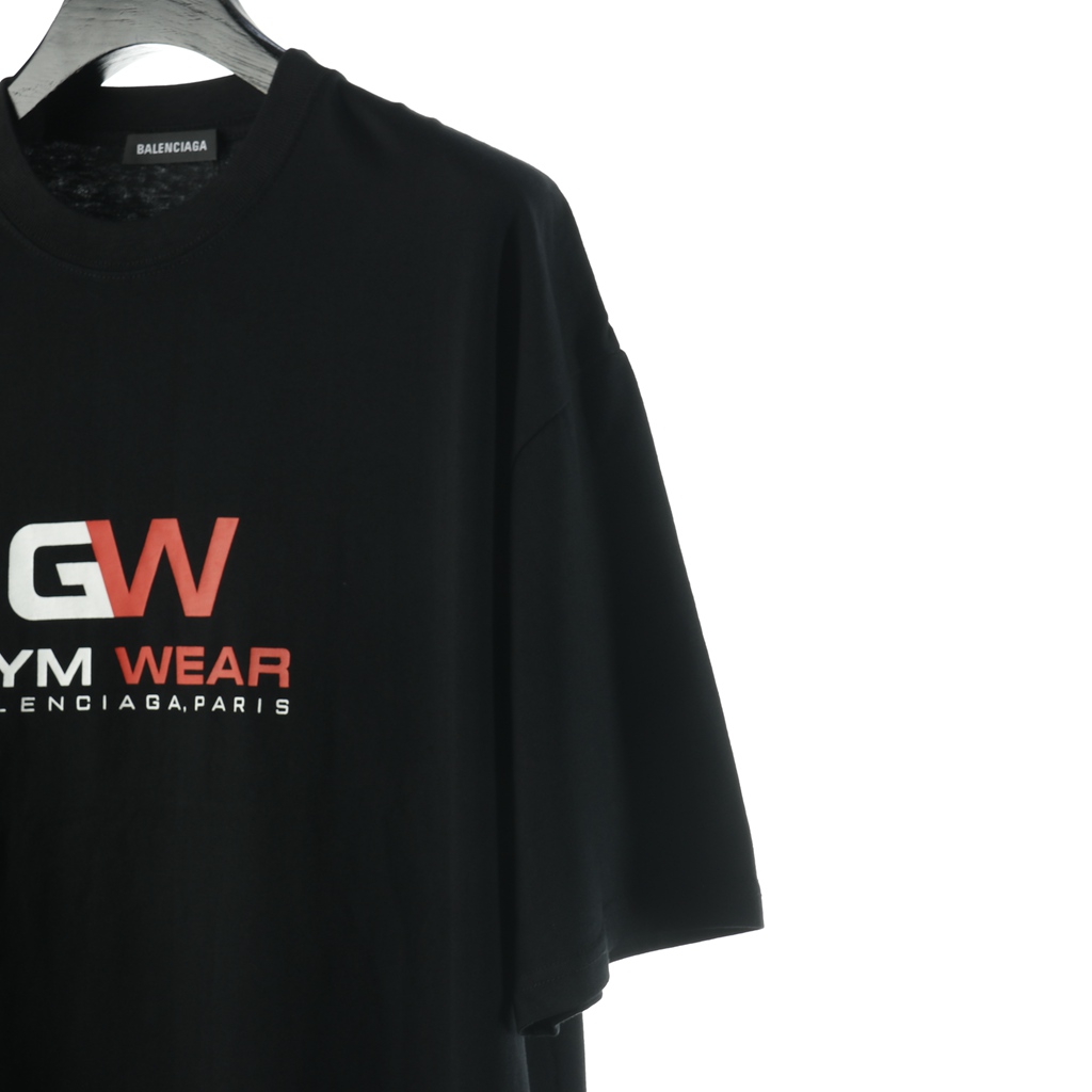 Ba*len*cia*ga blcg 21ss gw gym wear letter print short sleeve
