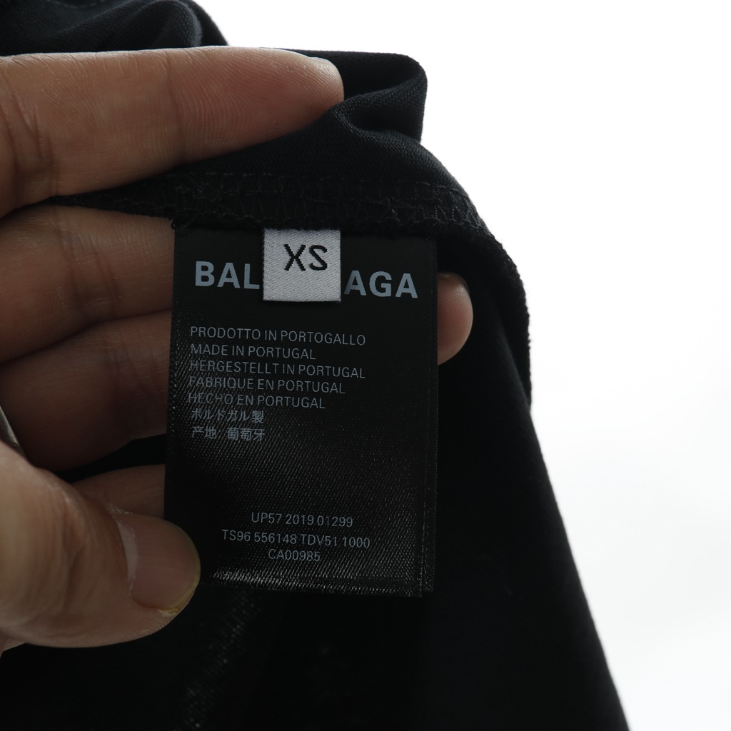 Ba*len*cia*ga blcg 20ss black back letter short sleeve