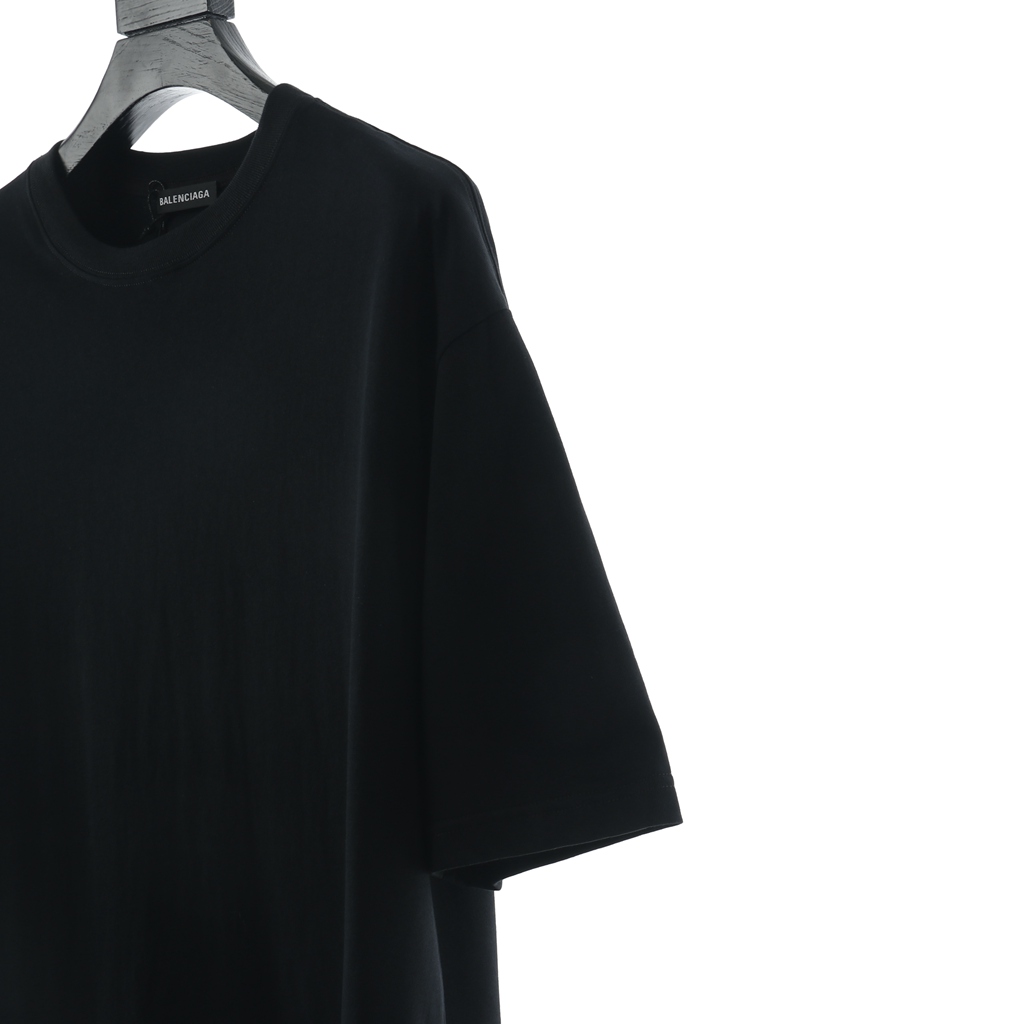 Ba*len*cia*ga blcg 20ss black back letter short sleeve