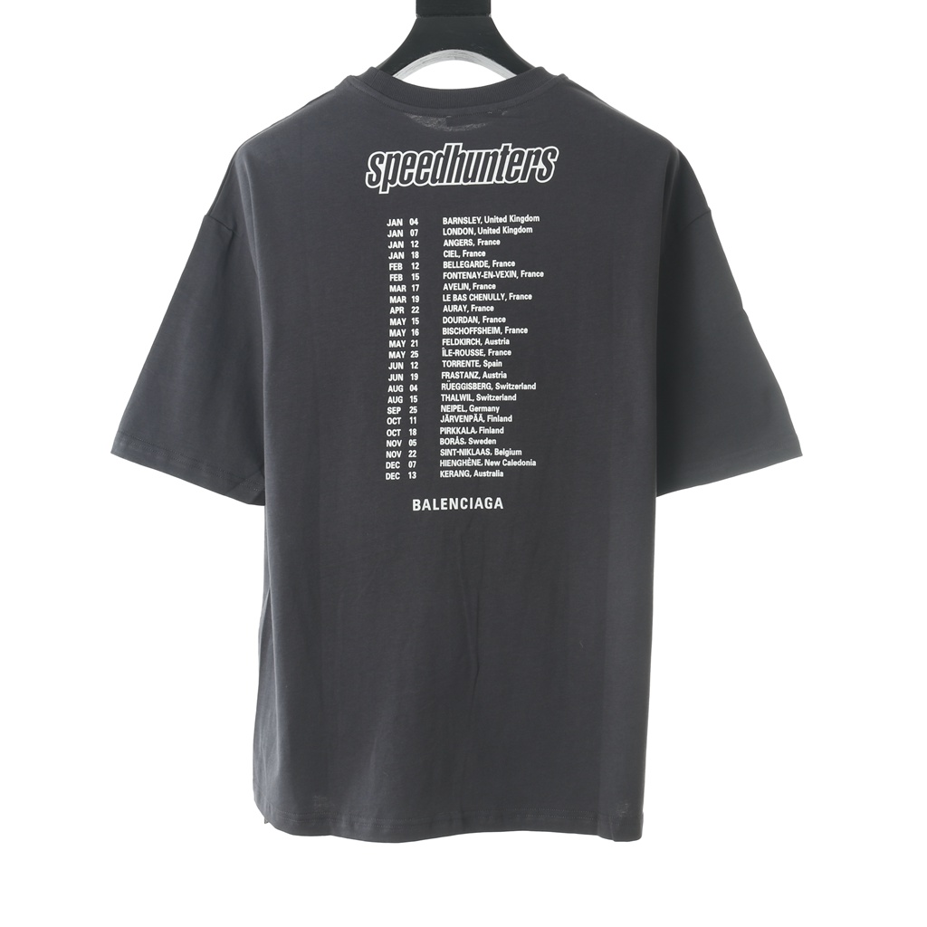 Ba*len*cia*ga 20fw 24 hours news short sleeve t-shirt