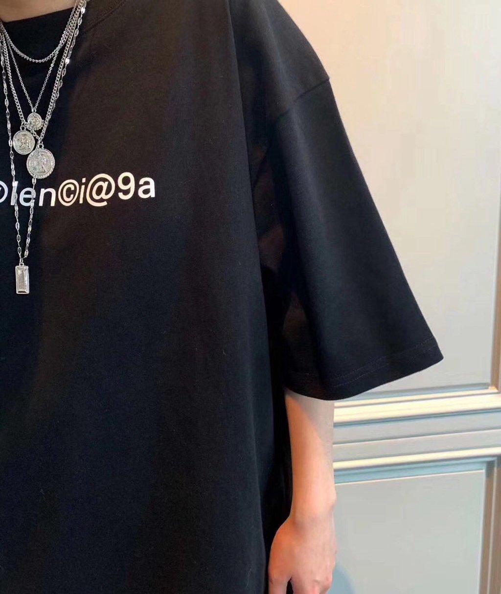 Ba*len*cia*ga blcg 20ss short-sleeved t-shirt with logo on chest (envelope packaging