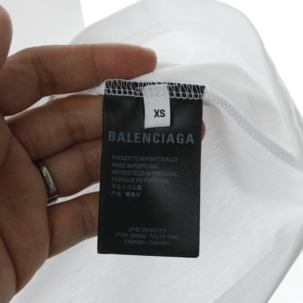 Ba*len*cia*ga blcg 20ss hand-painted logo logo printing short sleeve