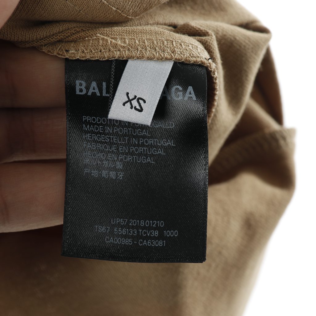 Ba*len*cia*ga blcg 20ss small logo wheat short sleeve t-shirt