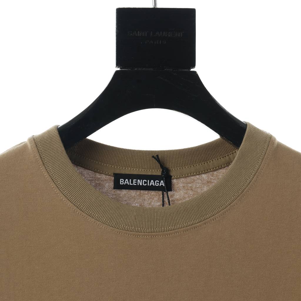 Ba*len*cia*ga blcg 20ss small logo wheat short sleeve t-shirt