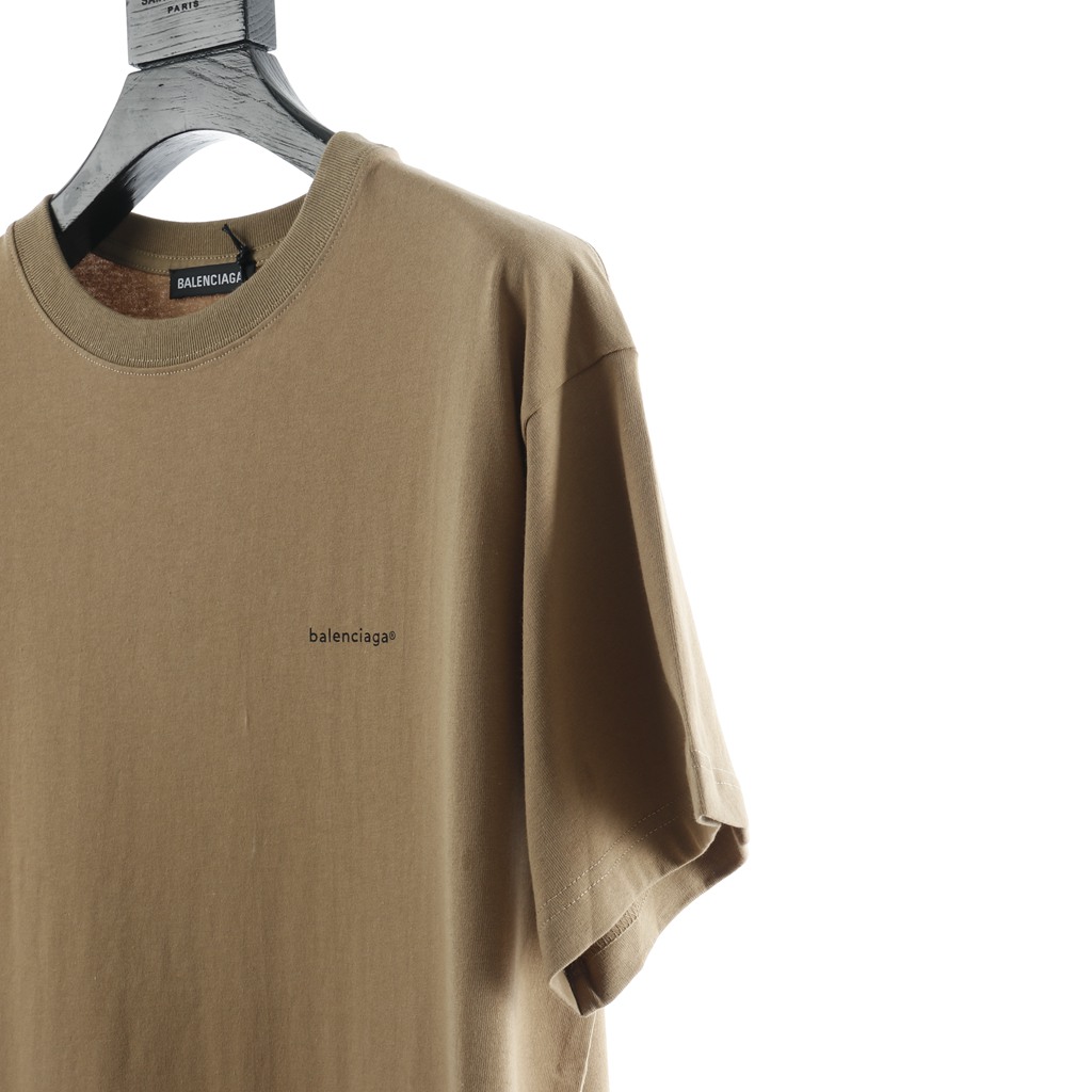 Ba*len*cia*ga blcg 20ss small logo wheat short sleeve t-shirt
