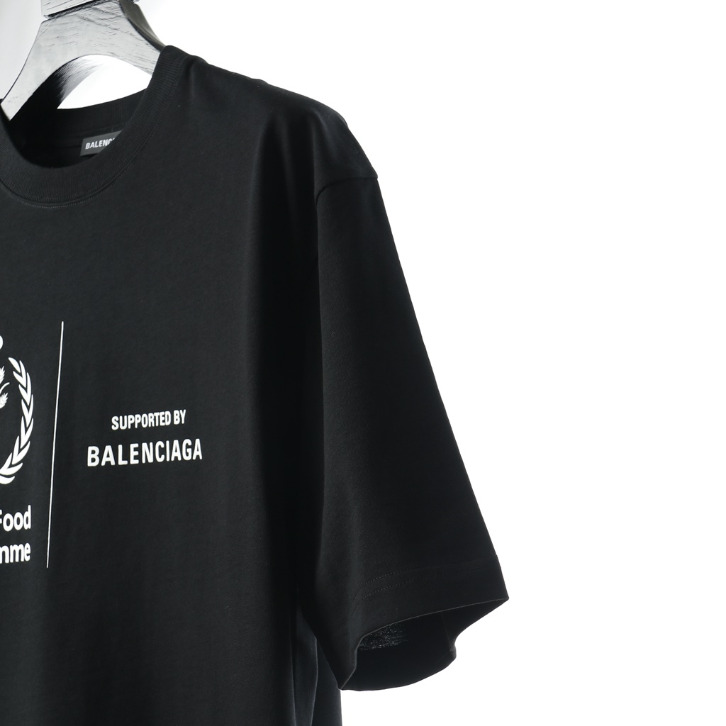 Ba*len*cia*ga blcg 20ss short sleeve t-shirt with letters on chest