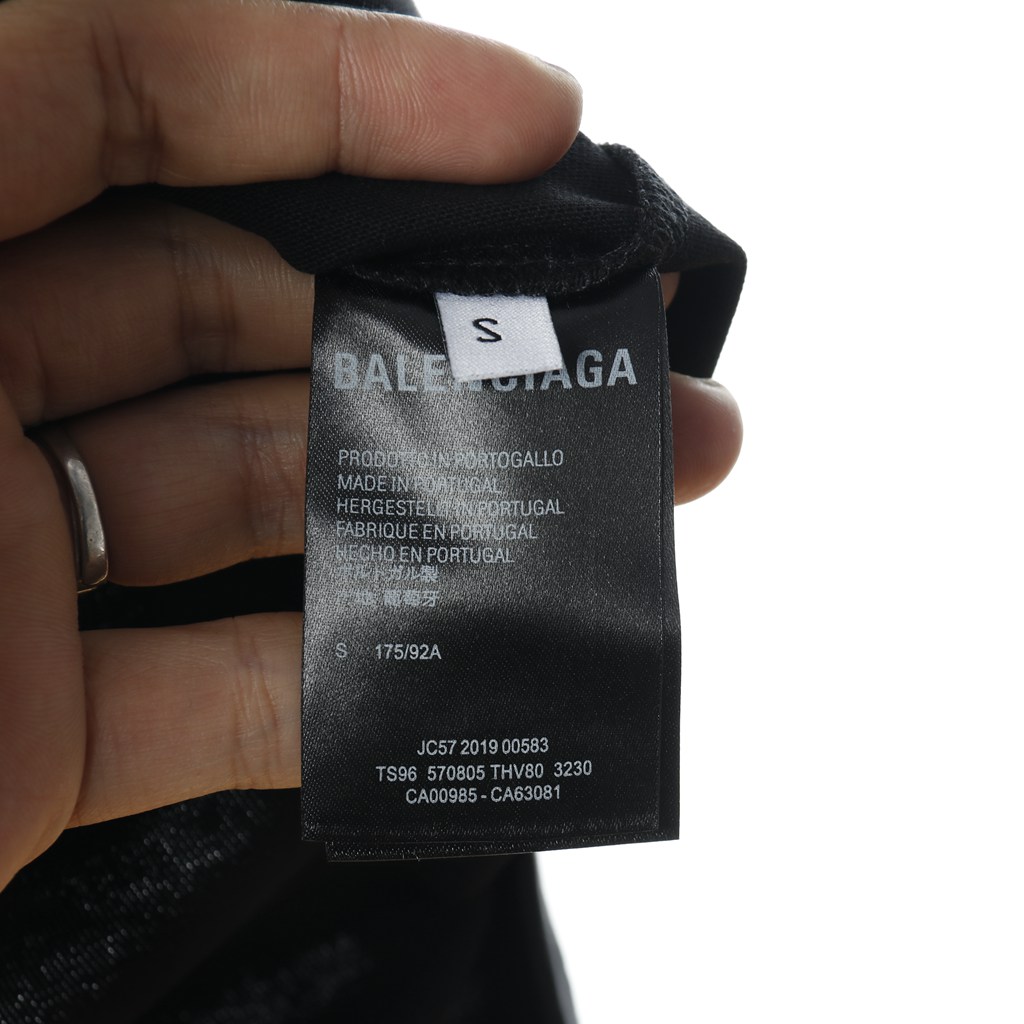 Ba*len*cia*ga blcg 20ss short sleeve t-shirt with letters on chest