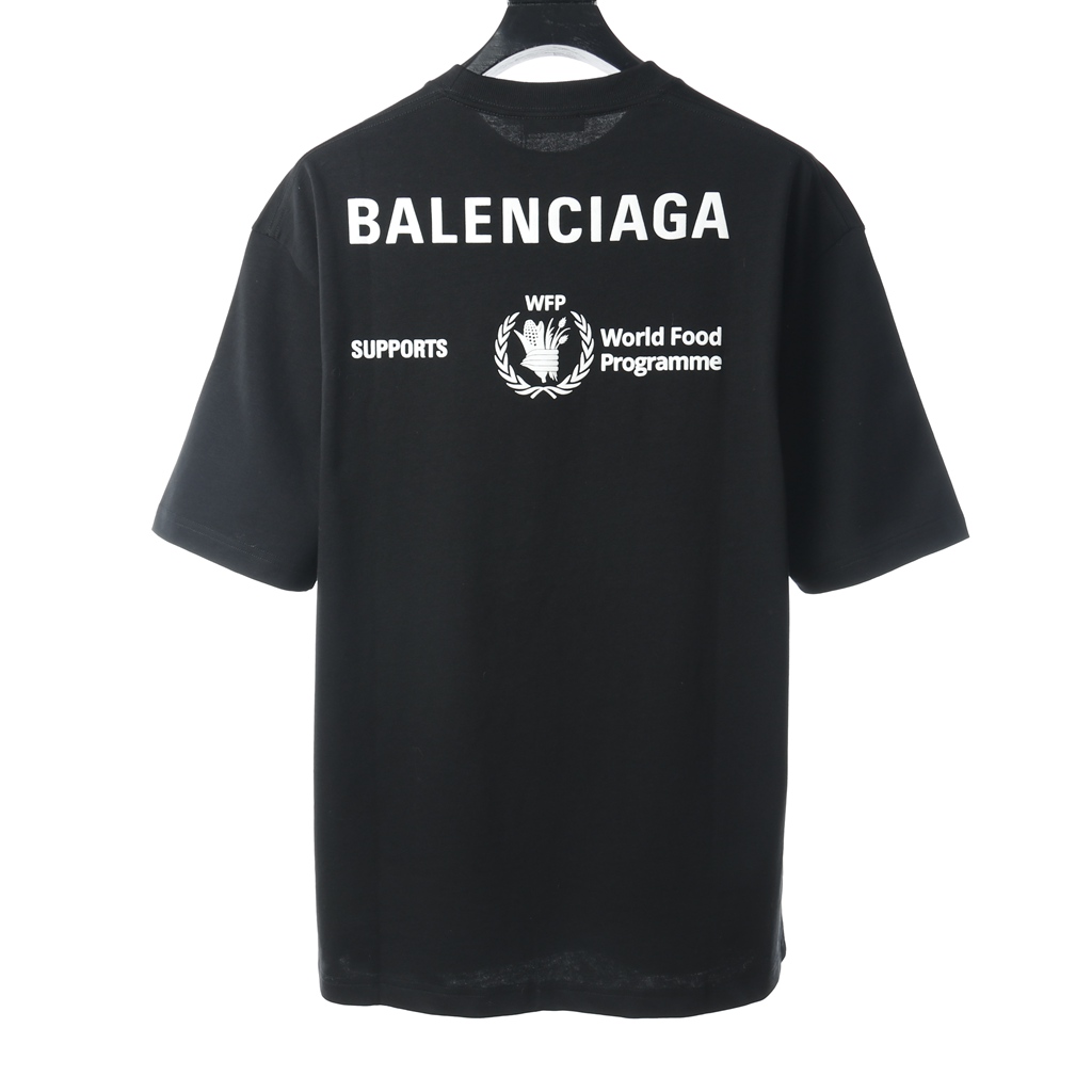 Ba*len*cia*ga blcg 20ss short sleeve t-shirt with letters on chest