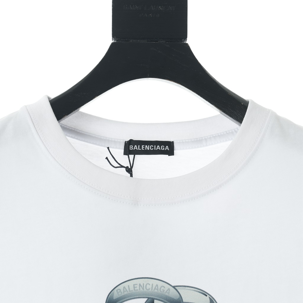 Ba*len*cia*ga blcg love ring round neck short sleeve t-shirt