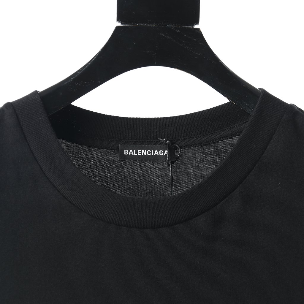 Ba*len*cia*ga blcg 20ss hand-painted logo logo printing short sleeve
