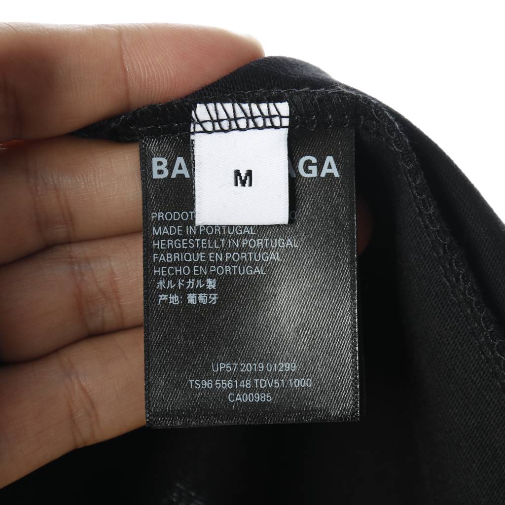 Ba*len*cia*ga blcg 20ss hand-painted logo logo printing short sleeve