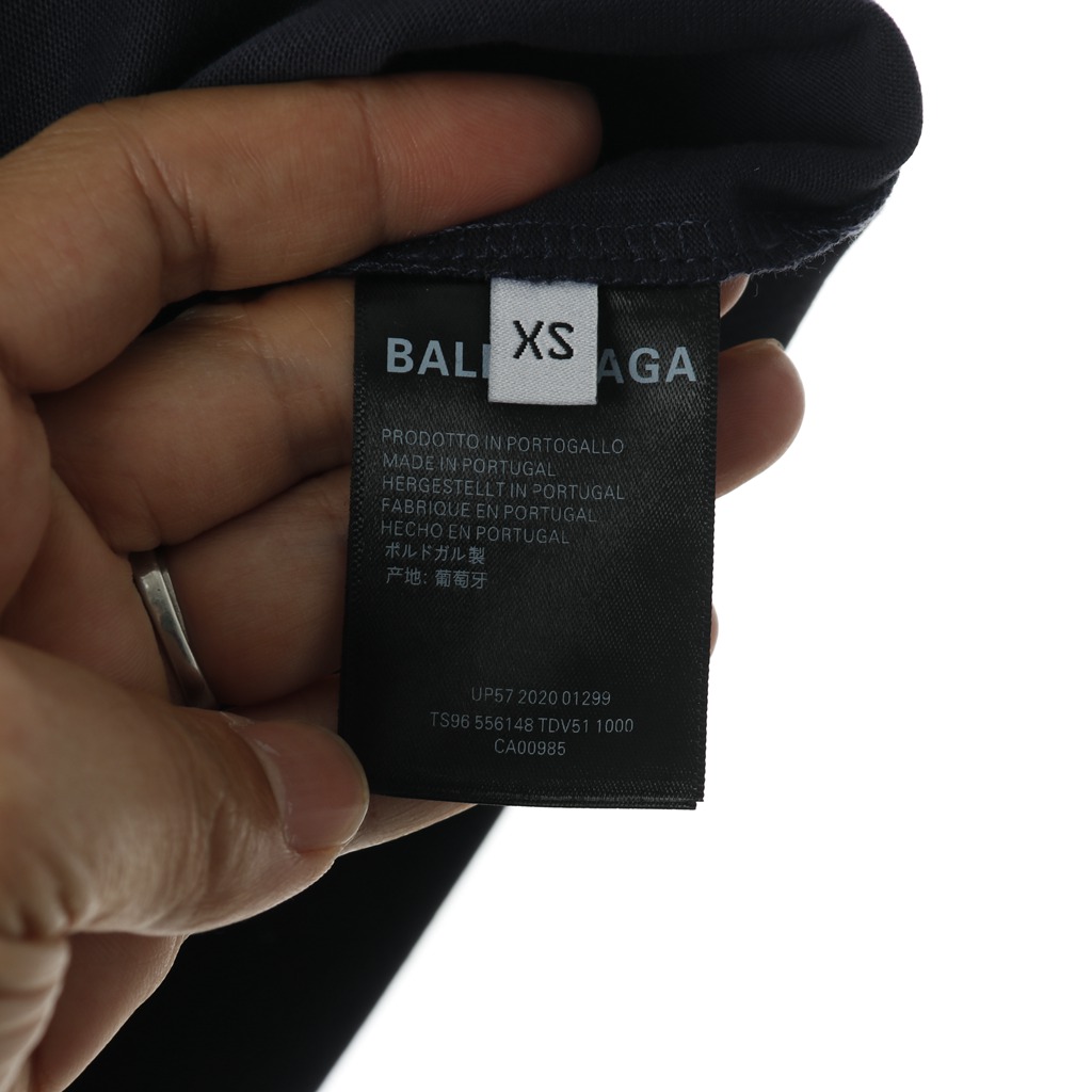 Ba*len*cia*ga blcg 20ss classic navy blue cola short sleeve