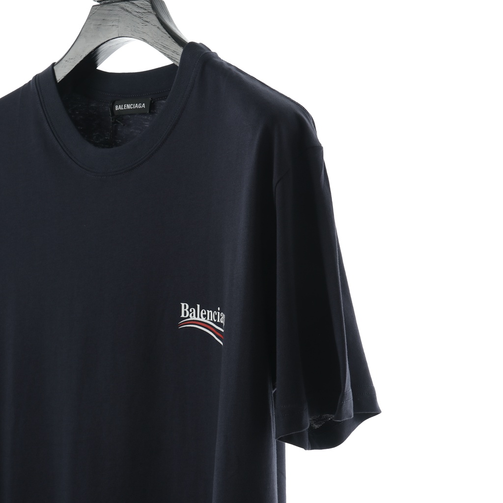 Ba*len*cia*ga blcg 20ss classic navy blue cola short sleeve