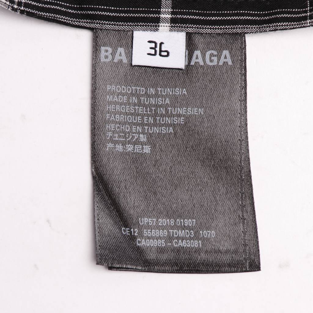 Ba*len*cia*ga blcg 19ss plaid shirt