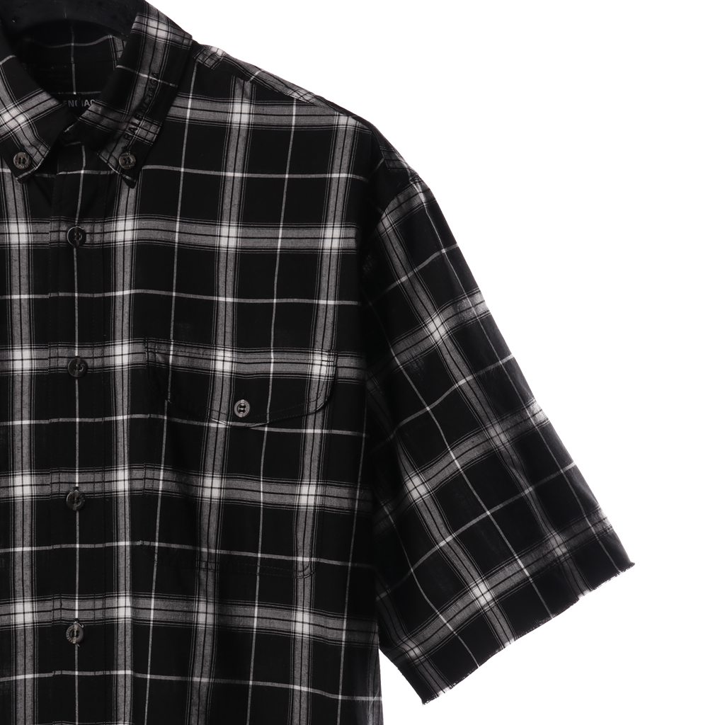 Ba*len*cia*ga blcg 19ss plaid shirt