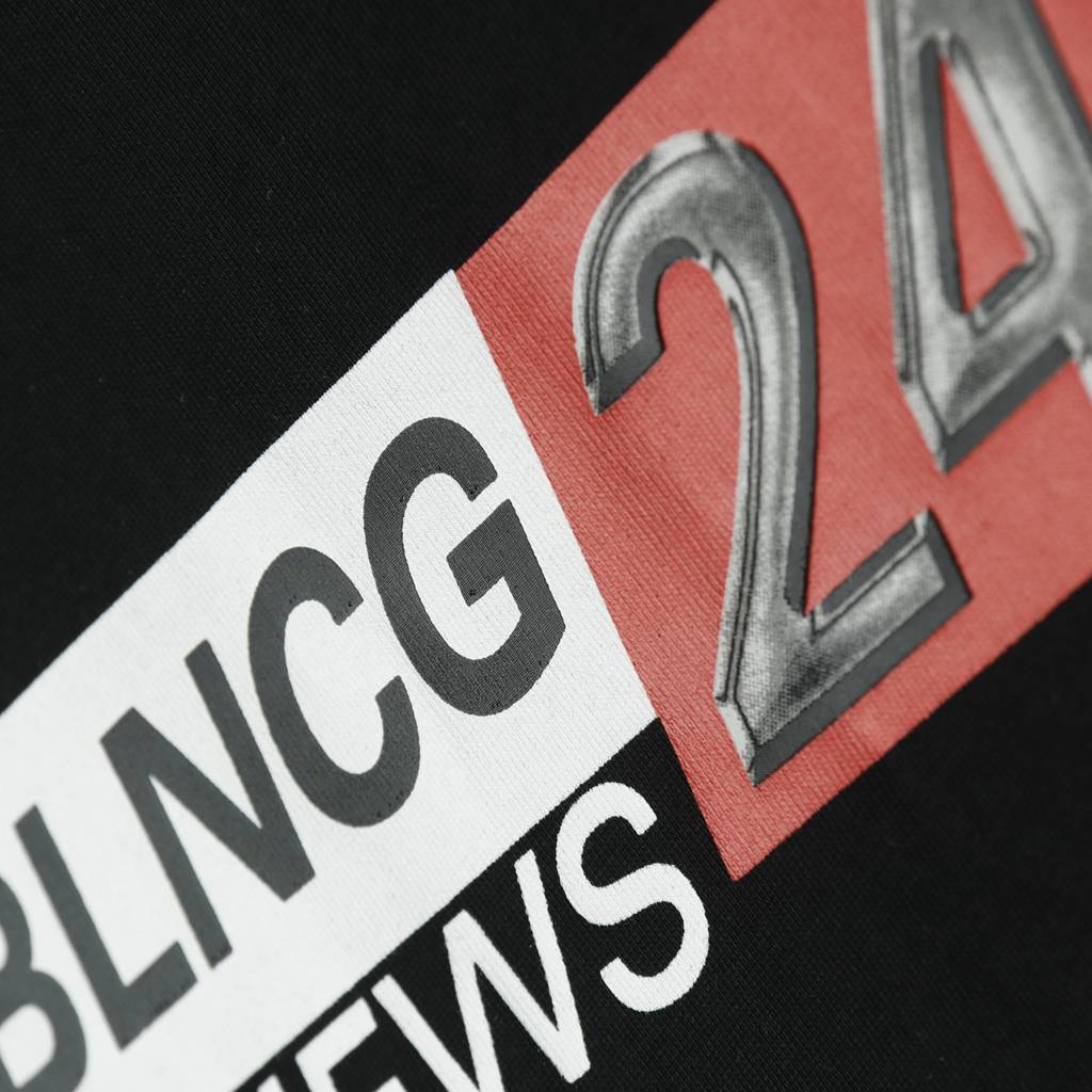 Ba*len*cia*ga blcg 20fw 24-hour news short-sleeved t-shirt