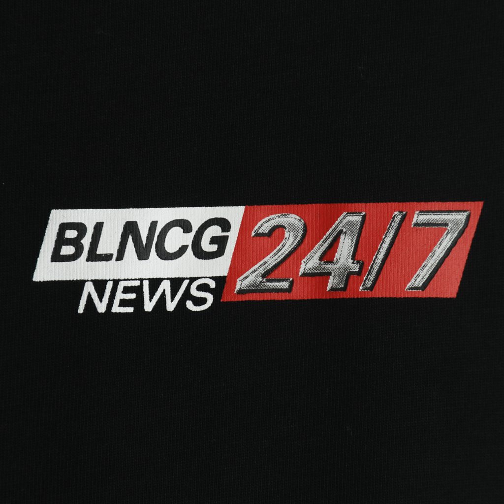 Ba*len*cia*ga blcg 20fw 24-hour news short-sleeved t-shirt