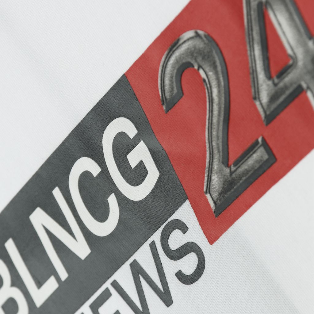 Ba*len*cia*ga blcg 20fw 25-hour news short-sleeved t-shirt