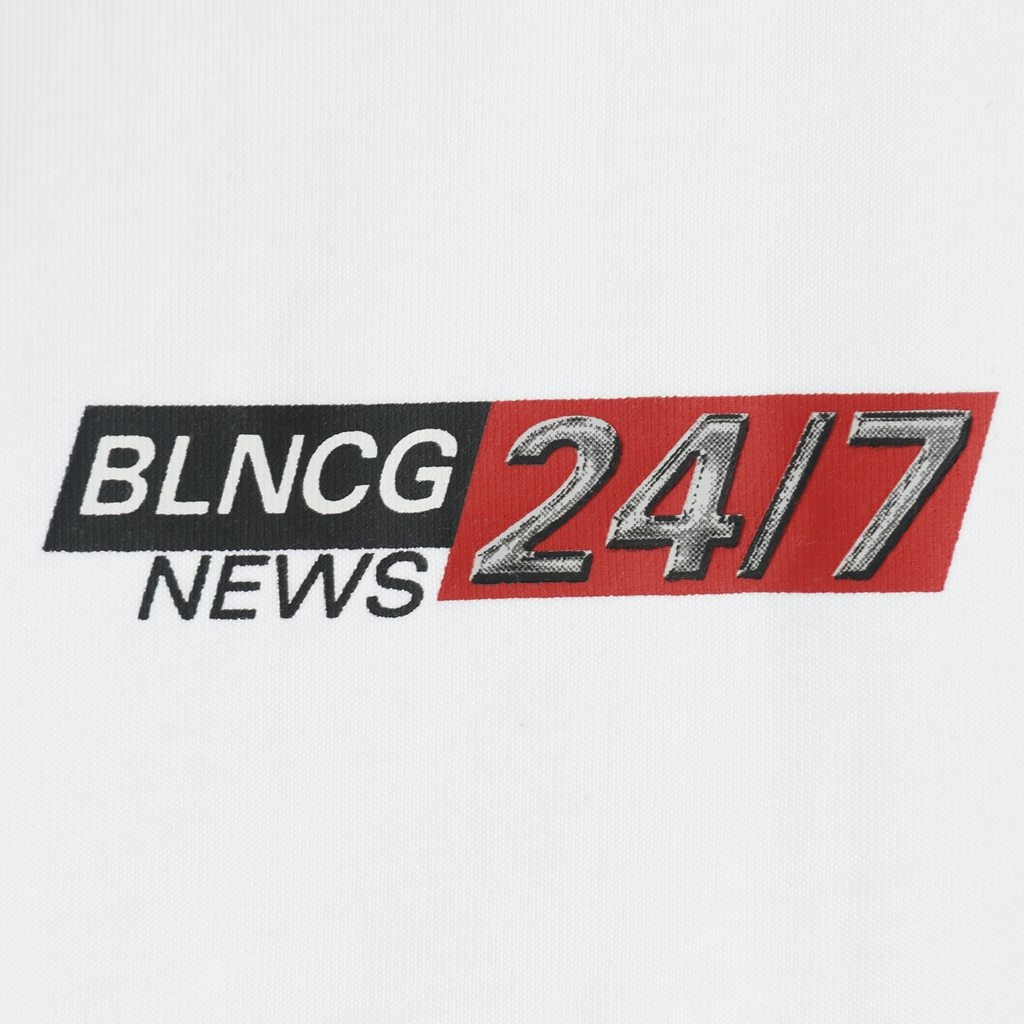 Ba*len*cia*ga blcg 20fw 25-hour news short-sleeved t-shirt